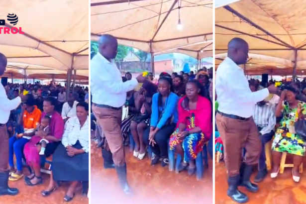 Pastor Bugingo spraying holy water viral video