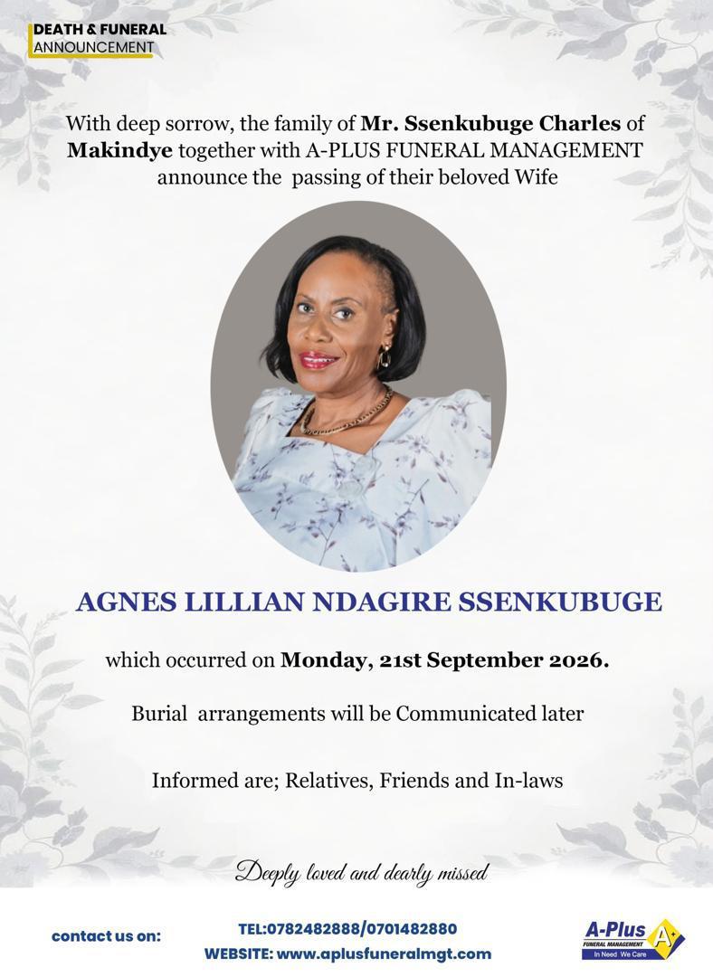 Agness Ssenkubuge dies