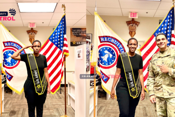 Doreen Kabareebe enlists in the U.S. Army.